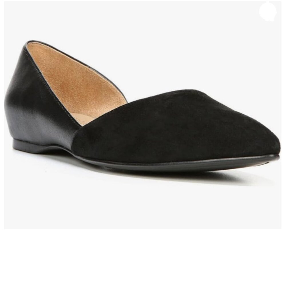 Fowt Black Suede Leather Patchwork Two-Toned Half… - image 1